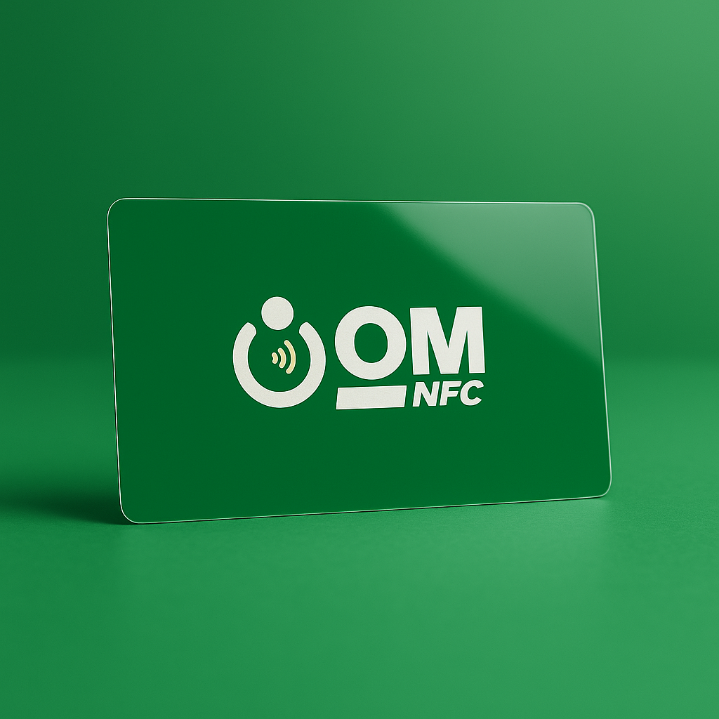 Glossy green PVC NFC Card